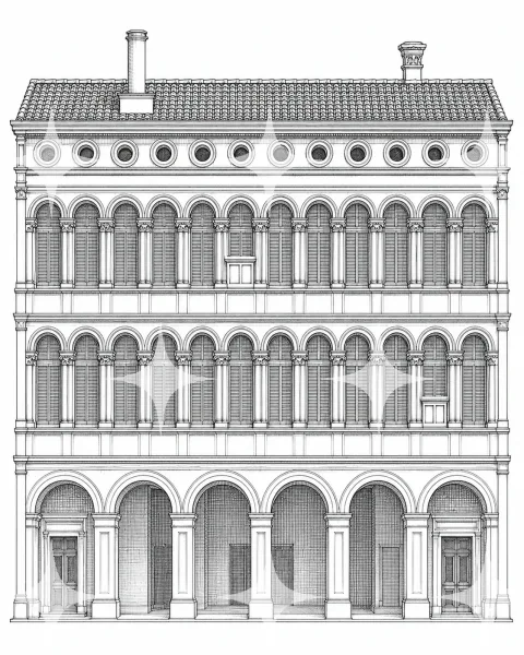 Renaissance Palazzo, Front Elevation