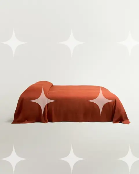 Studio Linen Bedding, Burnt Red