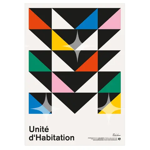 'Unité d'Habitation' Geometric Art Print