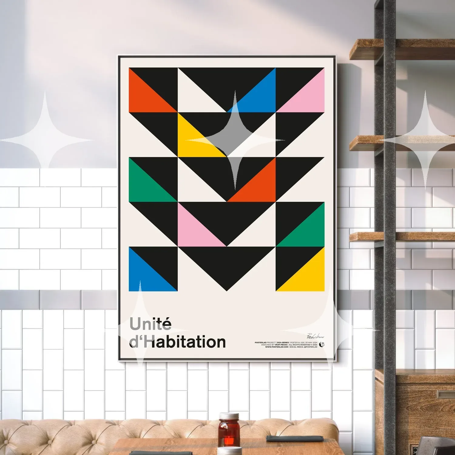 'Unité d'Habitation' Geometric Art Print — photo 3