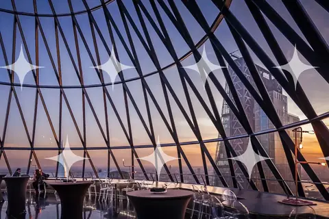 Diagrid Dome at Sunset
