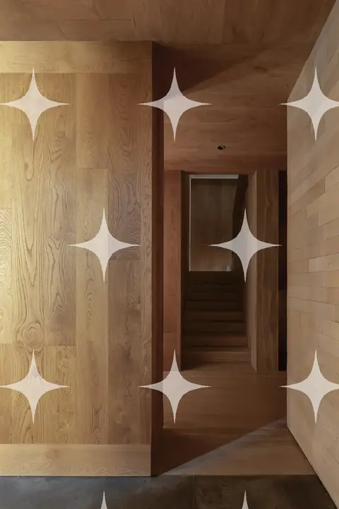 Oak-Lined Stair Hall