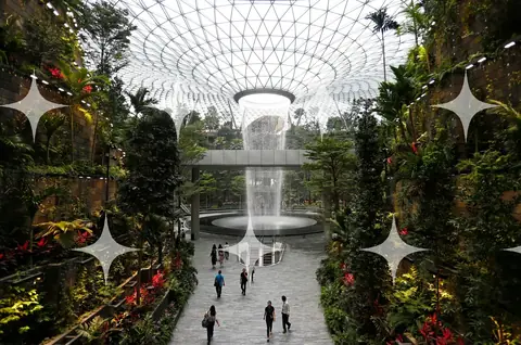 Indoor Waterfall Atrium
