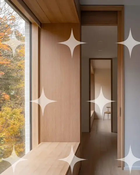 Oak Corridor with Autumn Window