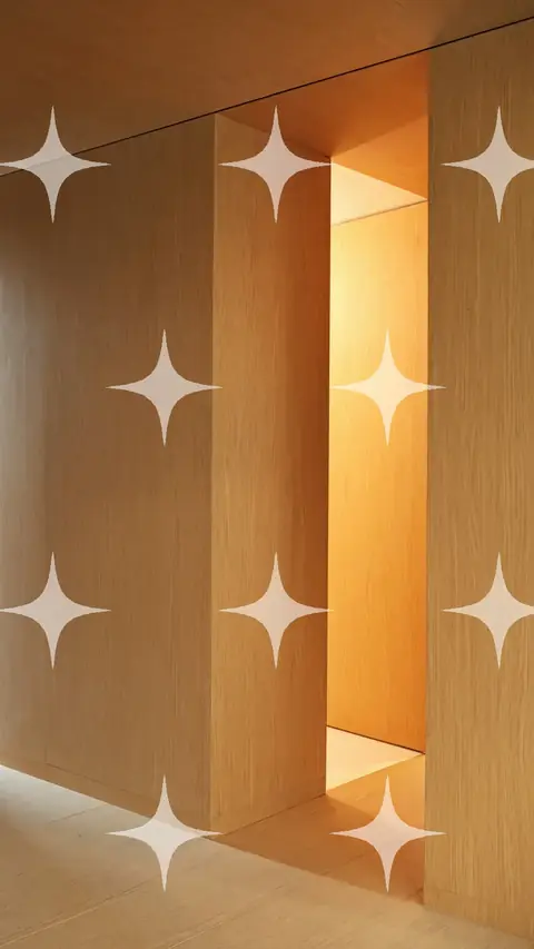 Lit Doorway in Oak Panelling
