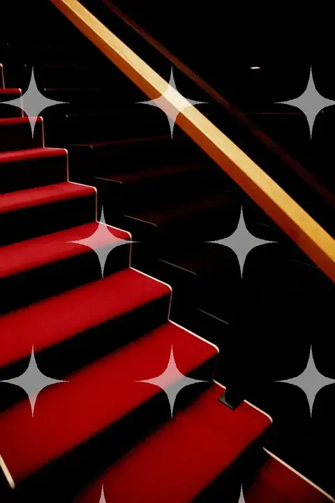 Red Stair Runner in Darkness
