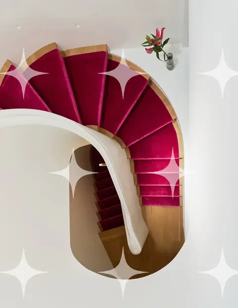 Crimson Spiral Stair from Above