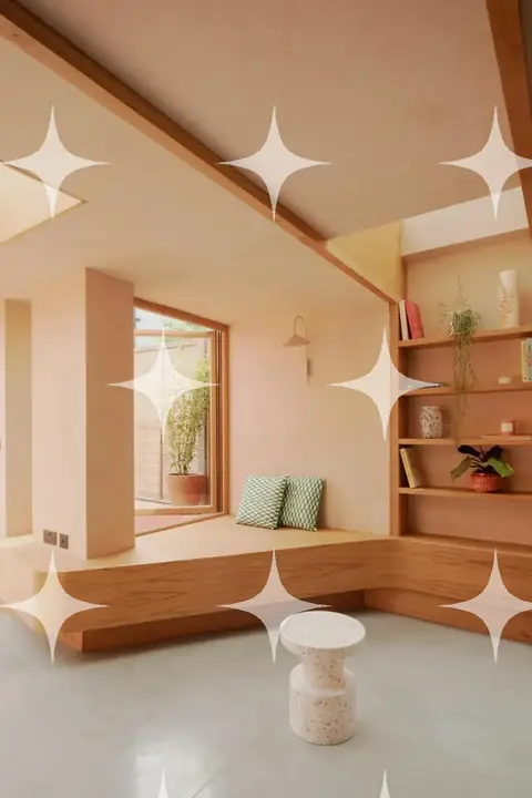 Plaster Alcove with Built-in Seating
