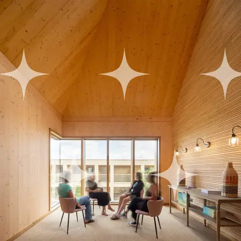 Timber Common Room with Pitched Roof