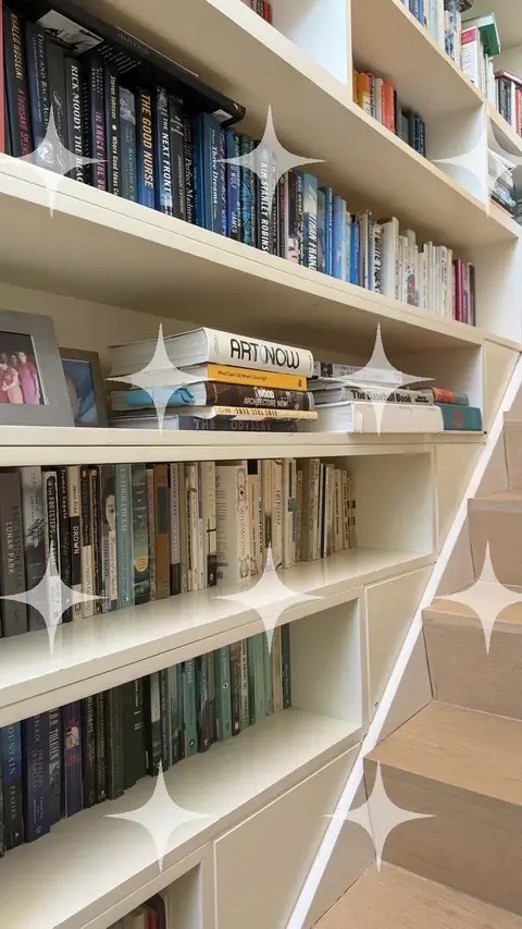 Bookshelves Beside a Stair