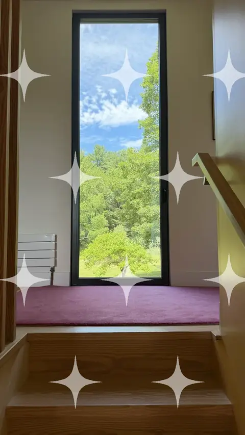 Stair Landing with Tall Window