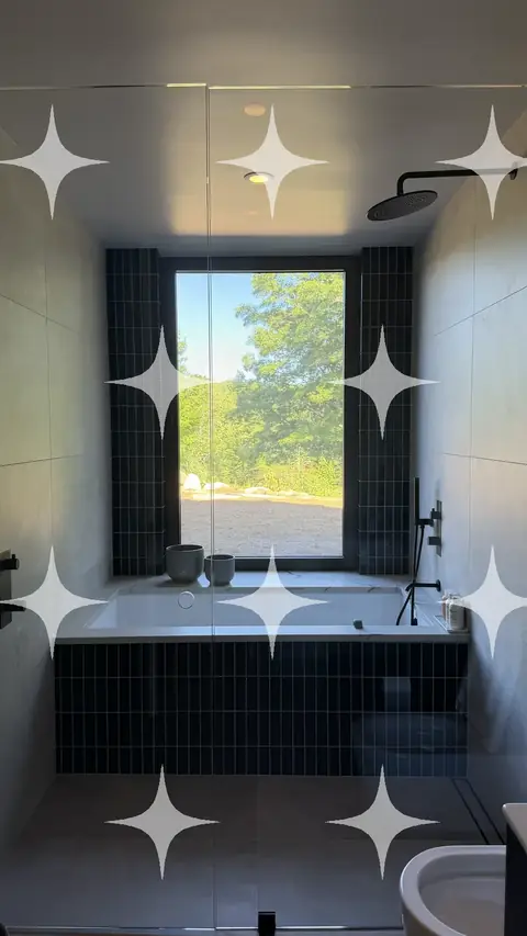 Bathroom in Blue Mosaic Tile