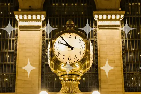 Brass Station Clock