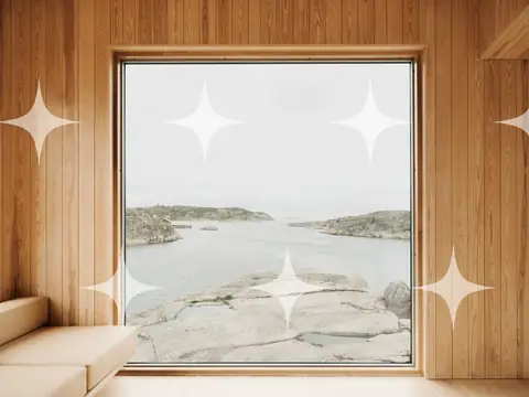Square Window Onto Granite Shore