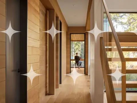 Timber Passage Past a Stair