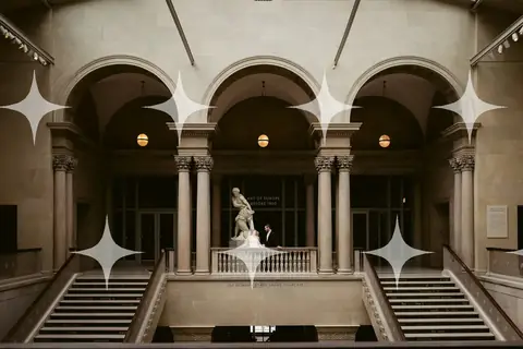 Museum Stair with Statue