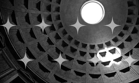 Coffered Dome, Black and White