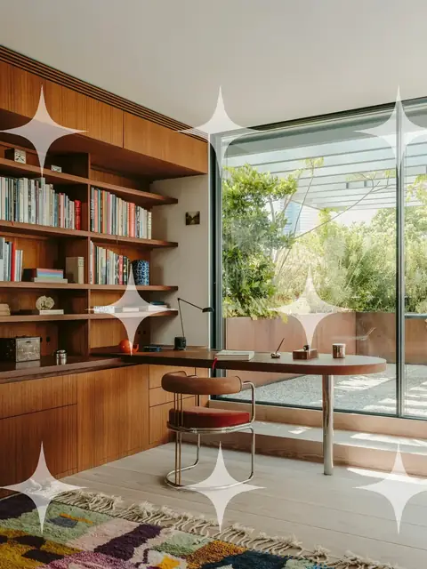 Study with Built-In Shelving