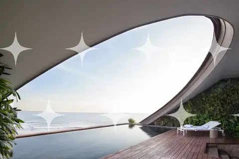 Lens-Shaped Opening Onto the Sea