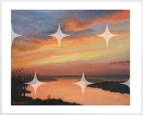Estuary at Sunset, Framed