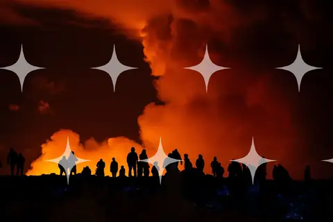 Onlookers at an Eruption