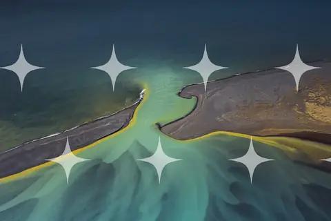 River Meeting the Sea, Aerial