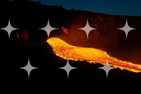 Lava Flow by Night