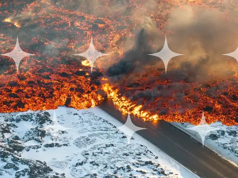 Lava Meeting Snow