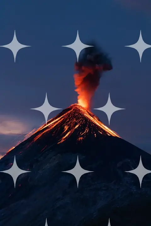 Erupting Cone at Dusk