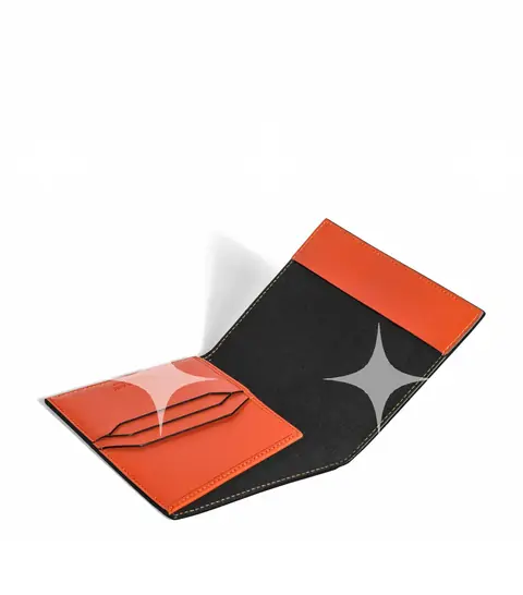 Montblanc Orange Leather Passport Holder