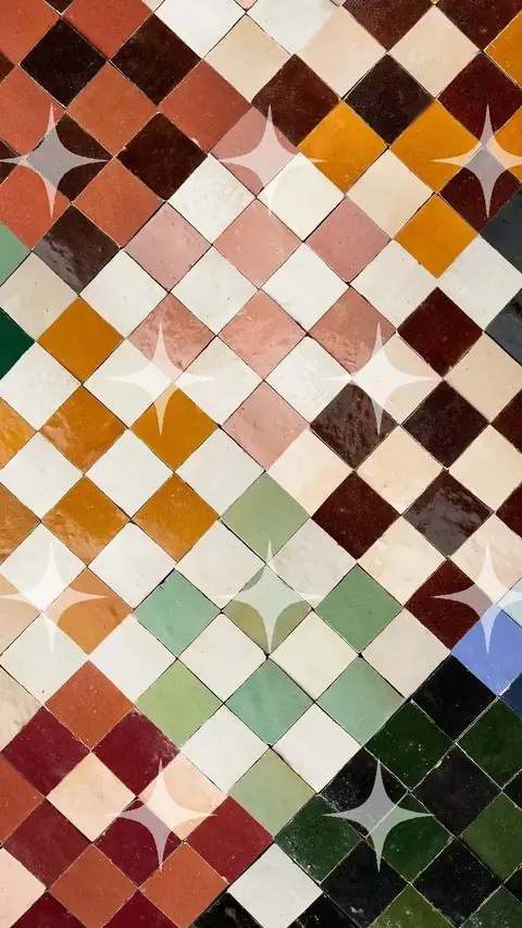 Diagonal Marble Mosaic