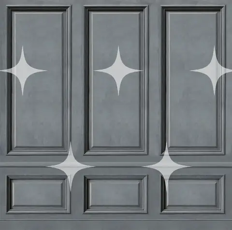 Panelled Wall in Grey Plaster
