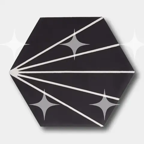 Hexagonal Tile, Ray Motif
