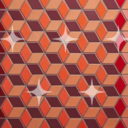 Tumbling Blocks Tile Mosaic
