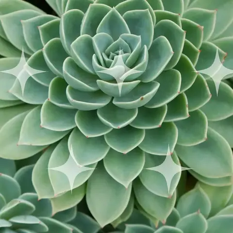 Echeveria Rosette, Close