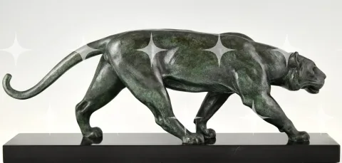 Art Deco Bronze Panther