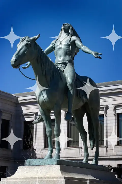 Equestrian Bronze on a Plinth