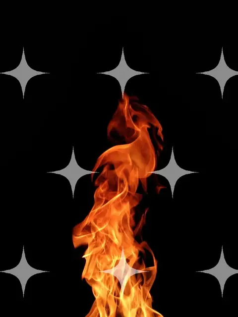 Flame on Black