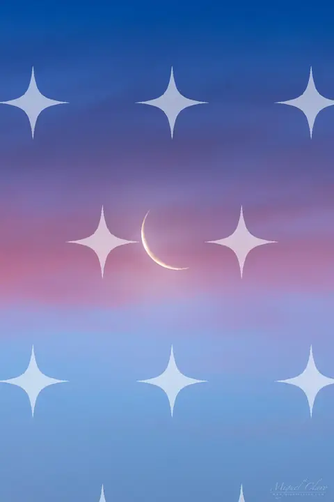 Crescent Moon at Twilight