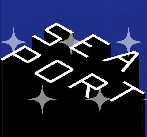 Extruded Type in Blue and Black