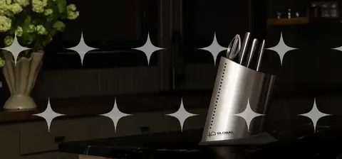 Global 40th Anniversary Stainless Steel Knife Block Set